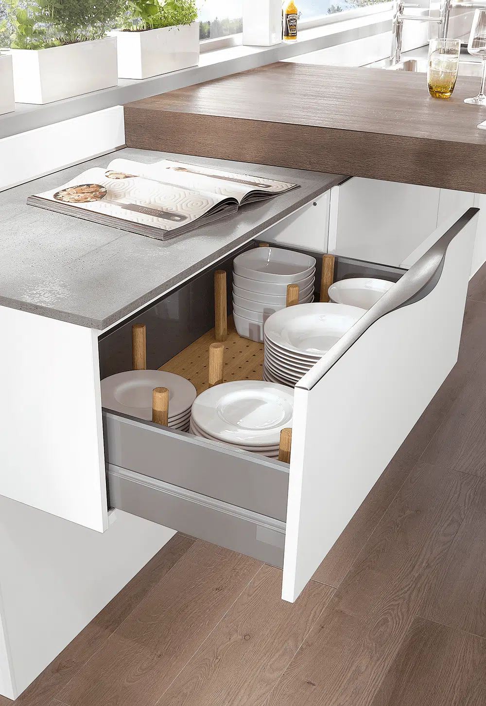 cuisine lino blanc avec rangements